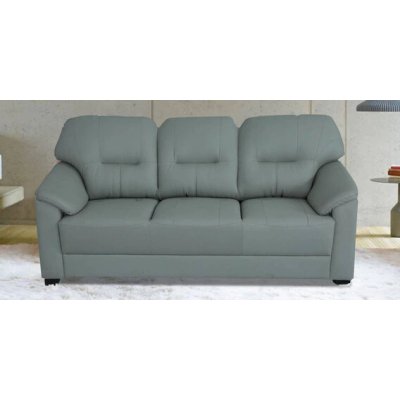 Croma Leatherette 3 Seater Sofa in Grey Color