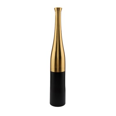 Black and Gold Champagne large Bottle Vase set