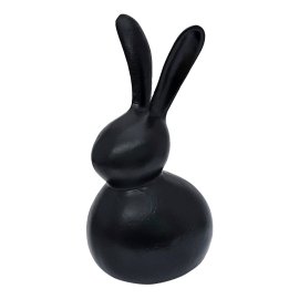 Abstract Hare Sculpture Black