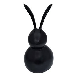 Abstract Hare Sculpture Black