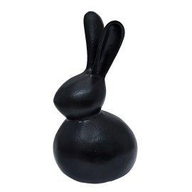 Abstract Hare Sculpture Black