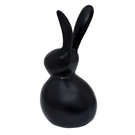 Abstract Hare Sculpture Black