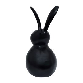 Abstract Hare Sculpture Black