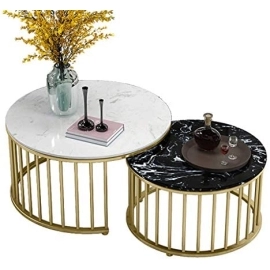 Black & White Marble Nesting Tables