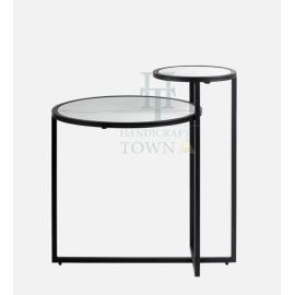 Dual Marble Side Table (Black)