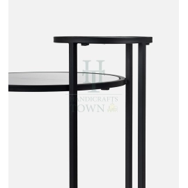 Dual Marble Side Table (Black)