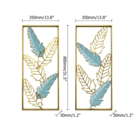 Aureate Petals Frame Metal Wall Art