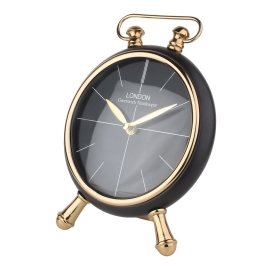 Essence Desk Timepiece in Black Gold