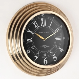 Gilded Ecliptic Gold Wall Clock