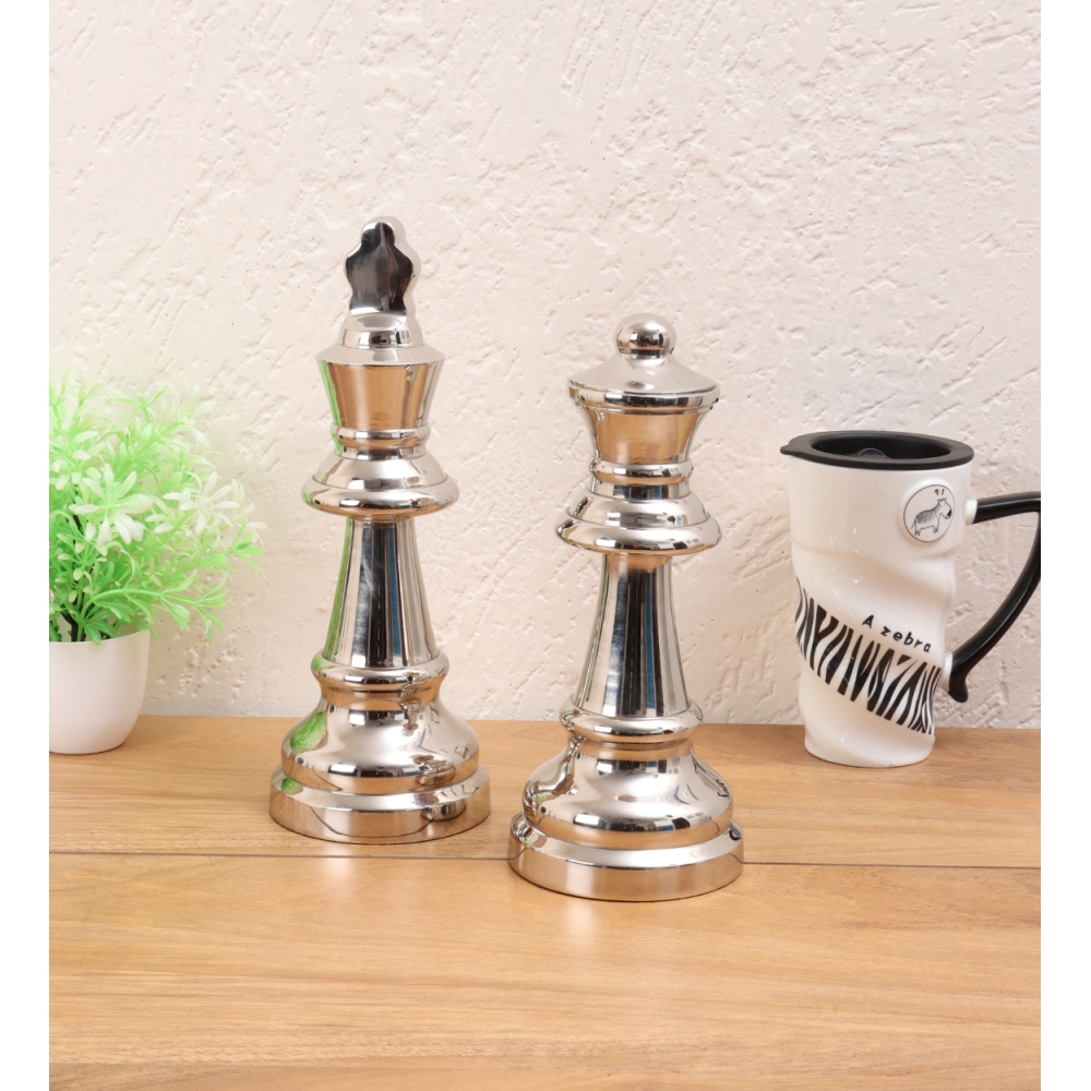 Chess King Queen Nickel Large Set 