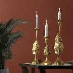 Jules Set of 3 Candle holders Gold