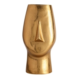 Flat Face Vase Gold