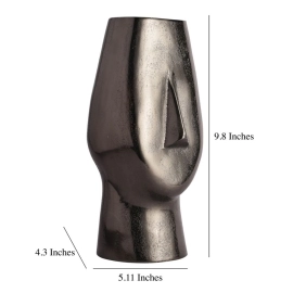 Flat Face Vase Black