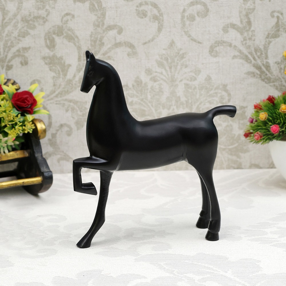 Enigmatic Equine Sculpture Black