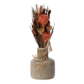 Lea Dried Sunset Orange Small Vase