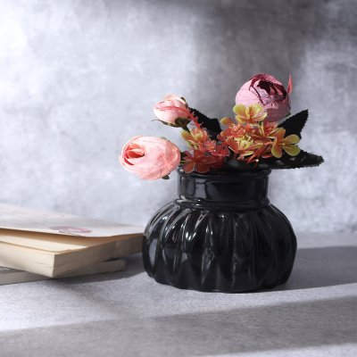 Black WaveCera Vase small