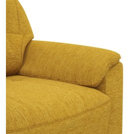 Croma Fabric 1 Seater Sofa in Yellow Color