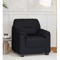 Croma Leatherette 1 Seater Sofa in Black Color