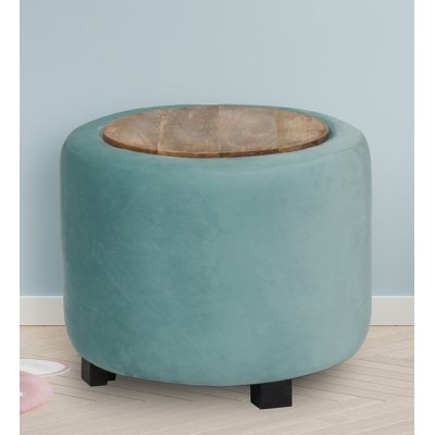 Emica Fabric Ottoman in Green Color With Storage