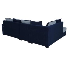 Jordan Fabric RHS Sectional Sofa in Blue & Grey Colour