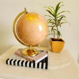 Centrala Laminated Gold Pink Globe