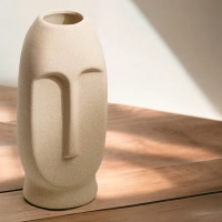 Beige Face Vase 