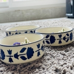 Blue & White Hand Painted Flat Bowl Set 