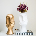 Fancy Face Vase Golden