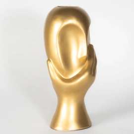 Fancy Face Vase Golden