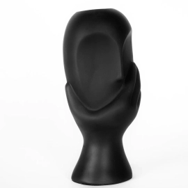 Fancy Face Vase Black