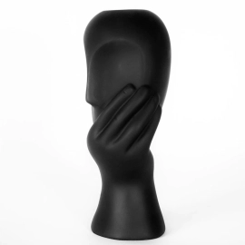 Fancy Face Vase Black