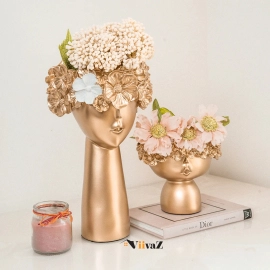 Adorable Tiara Vases Golden Set of 2