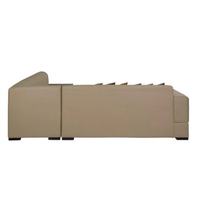 Alden Leatherette LHS Sectional Sofa in Beige Colour image