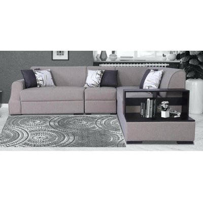 Arlo Fabric Corner Sofa in Light Brown Colour in L Shape