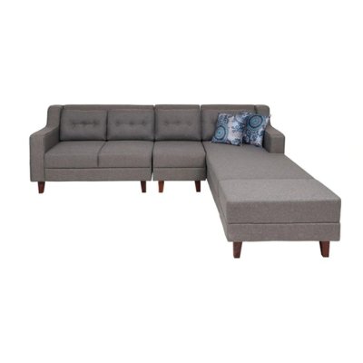 Alonis 6 Seater RHS Sectional Sofa In Ottoman Grey Colour image