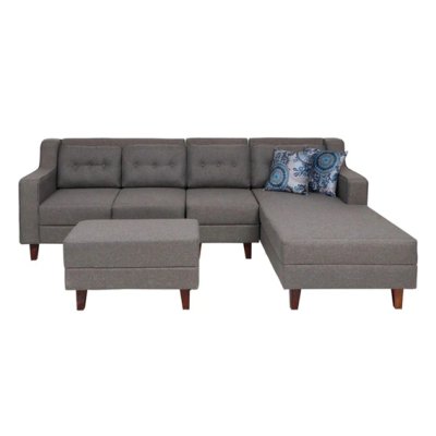 Alonis 6 Seater RHS Sectional Sofa In Ottoman Grey Colour image