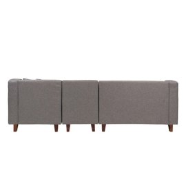 Alonis 6 Seater RHS Sectional Sofa In Ottoman Grey Colour