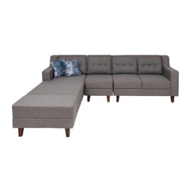 Alonis 6 Seater LHS Sectional Sofa In Ottoman Grey Colour