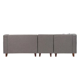 Alonis 6 Seater LHS Sectional Sofa In Ottoman Grey Colour