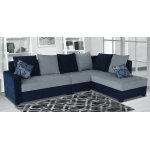 Jordan Fabric LHS Sectional Sofa in Blue & Grey Colour