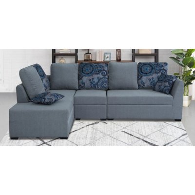 Lara Fabric RHS Sectional Sofa in Grey Colour