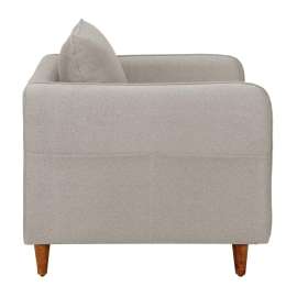 Amelio Velvet 1 Seater Sofa In Beige Colour