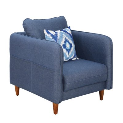 Amelio 1 Seater Sofa In Blue Colour image