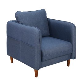 Amelio 1 Seater Sofa In Blue Colour