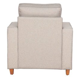 Belindra Fabric 1 Seater Sofa In Brown Colour