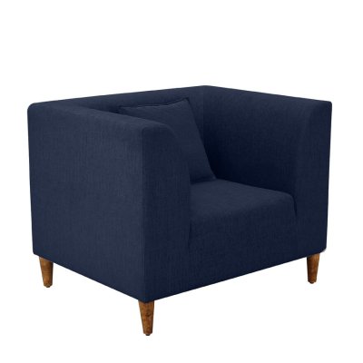 Armando Fabric 1 Seater Sofa In Blue Color image