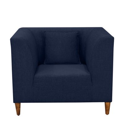 Armando Fabric 1 Seater Sofa In Blue Color image