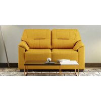 Croma Fabric 2 Seater Sofa in Yellow Color