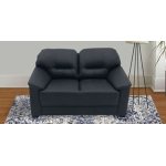 Croma Leatherette 2 Seater Sofa in Dark Blue Color