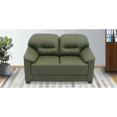 Croma Leatherette 2 Seater Sofa in Olive Green Color